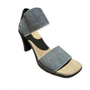 NEW CHARLESTON SHOE CO. women's telfair heels in silver